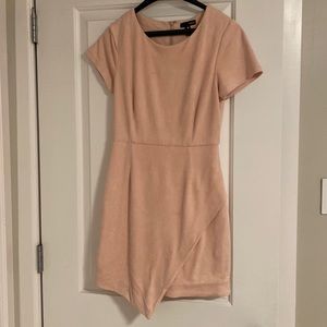 Aqua Pink suede mini dress